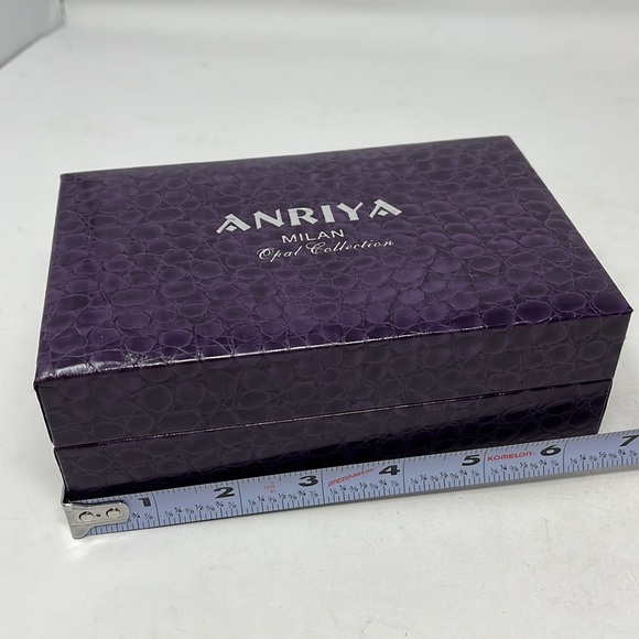 ANRIYA MILAN PURPLE OPAL COLLECTION WATCH BRACELET EARRINGS NECKLACE - Picture 2 of 12